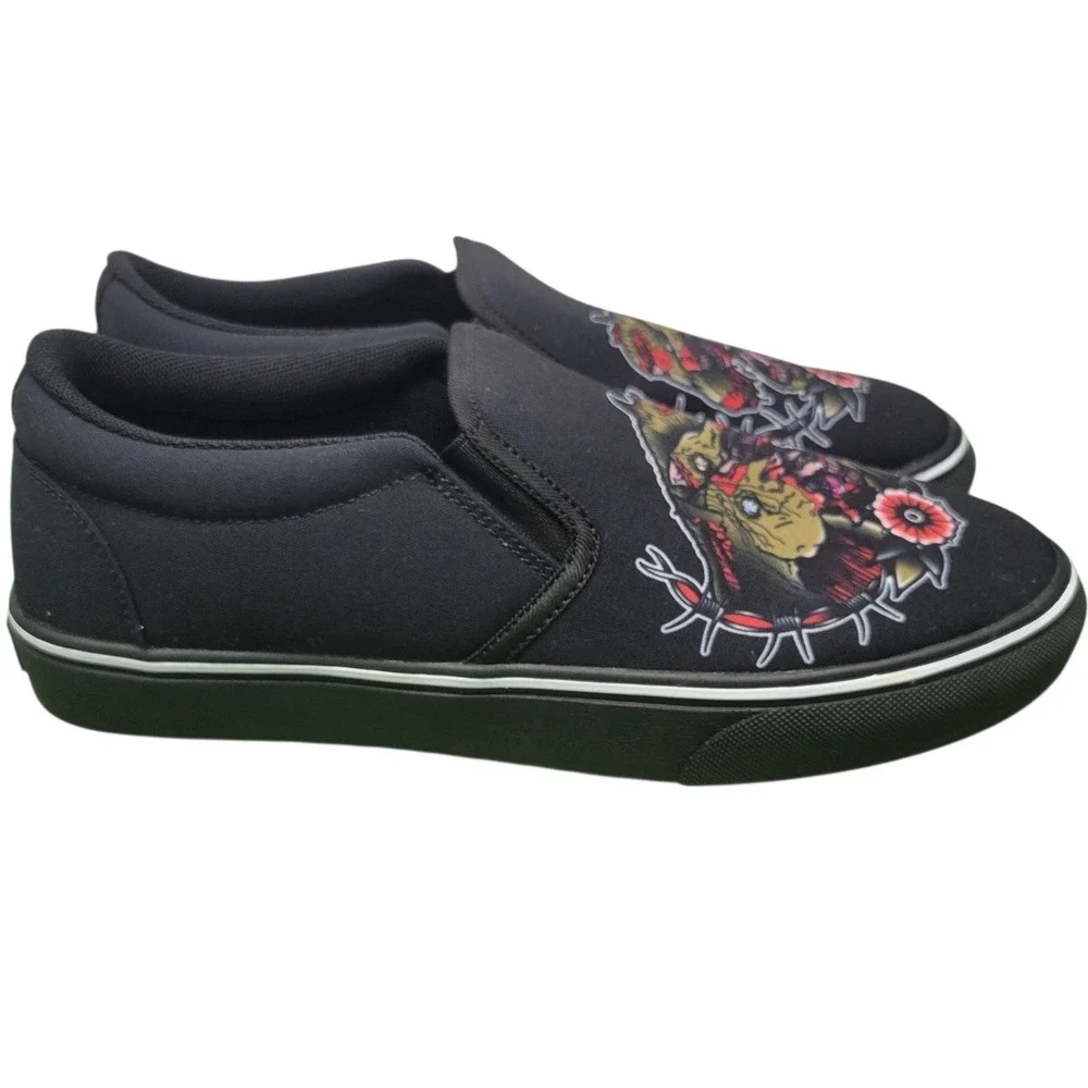 Last Light Apparel Undead Pharaohs Horses Slip On Shoes Black Mens 10 HG9239‎
